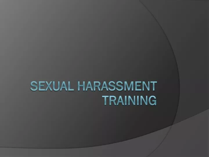 sexual harassment training