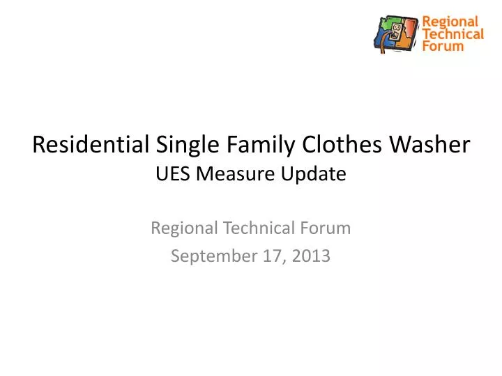 residential single family clothes washer ues measure update