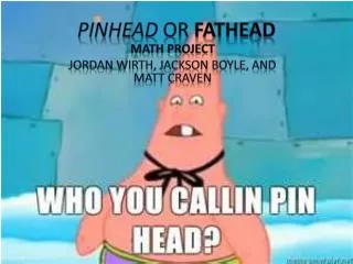 Pinhead or Fathead