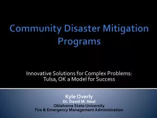 Community Disaster Mitigation Programs