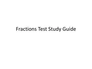 Fractions Test Study Guide