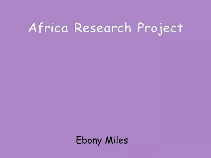 africa research project