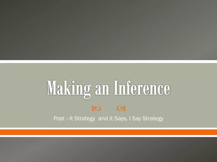 making an inference
