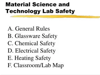 Material Science and Technology Lab Safety