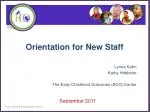 Orientation for New Staff - slide 1