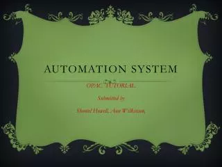 Automation system