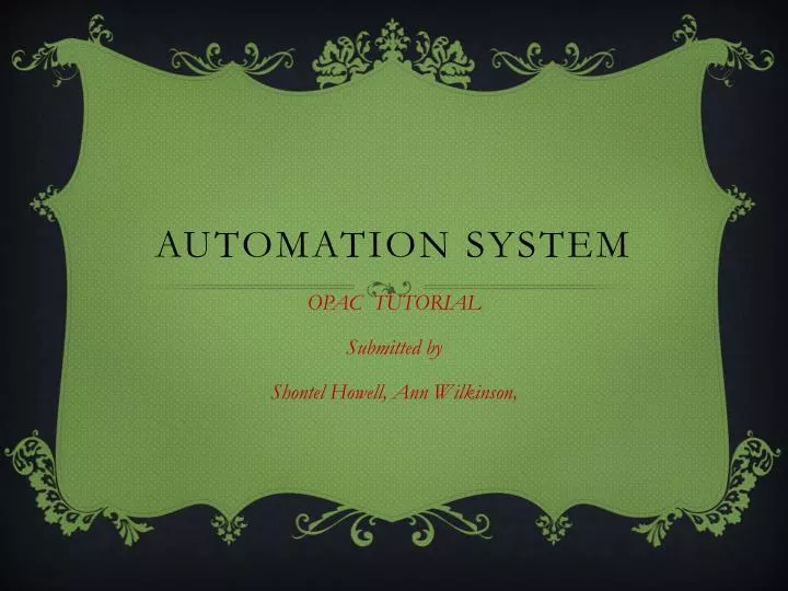 automation system