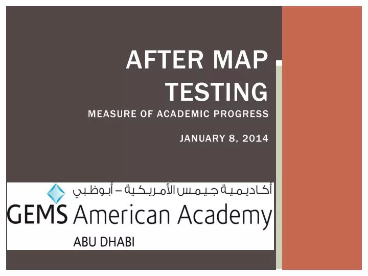 after map testing measure of academic progress january 8 2014