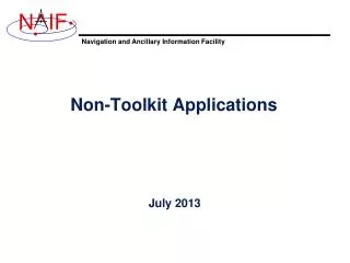 Non-Toolkit Applications