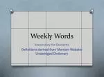 Weekly Vocabulary: Elite, Media, Subjective, Paradigm, Caucus, Unique, Monograph, Novel - slide 1