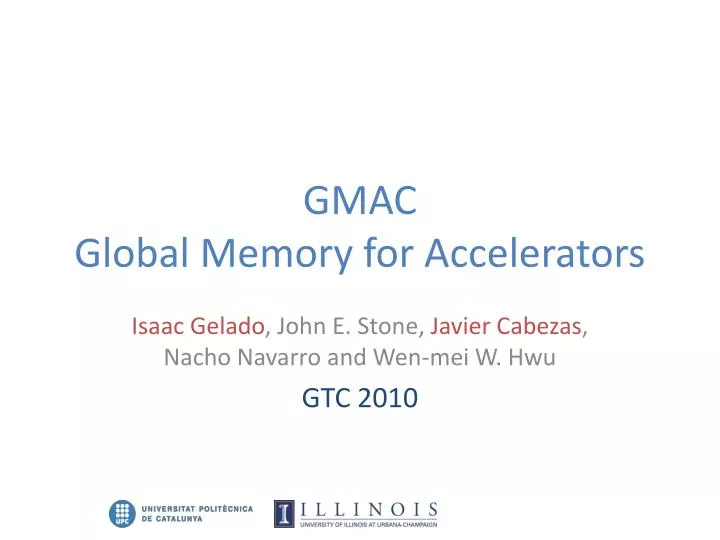 gmac global memory for accelerators