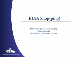 ELSA Shop(ping)