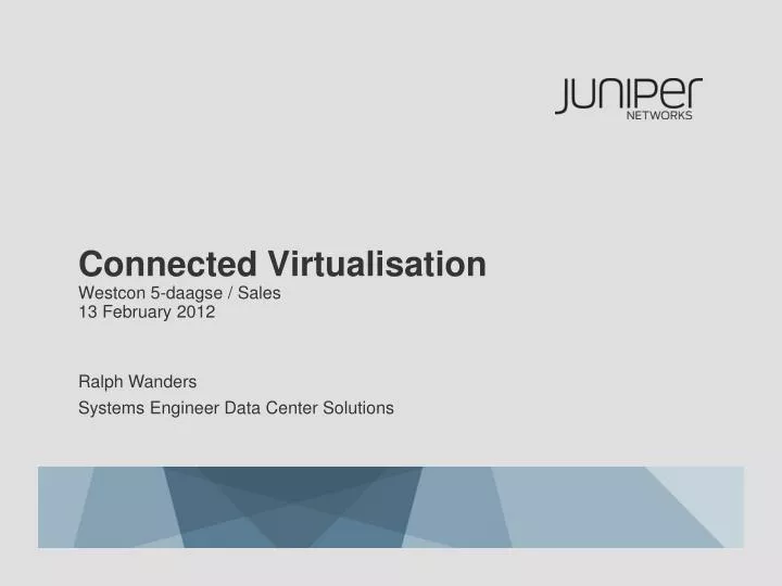 connected virtualisation westcon 5 daagse sales 13 february 2012