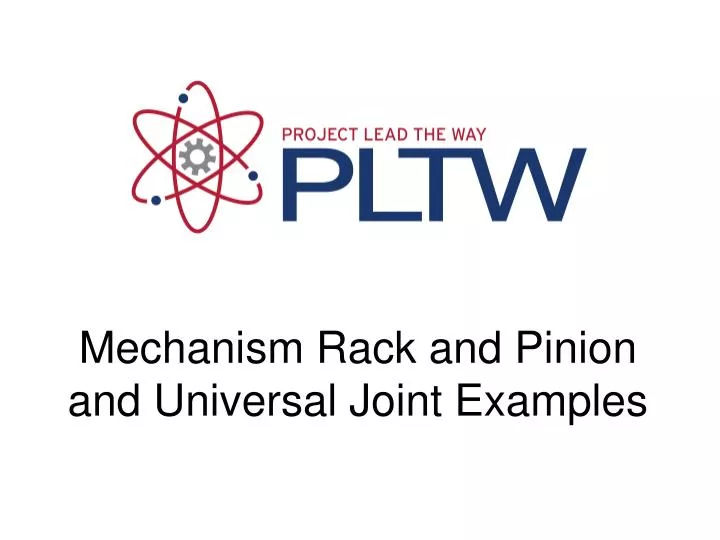 mechanism rack and pinion and universal joint examples