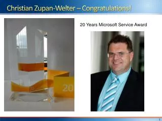 Christian Zupan-Welter – Congratulations!
