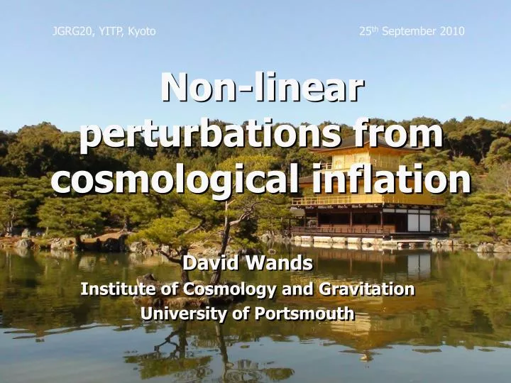 non linear perturbations from cosmological inflation