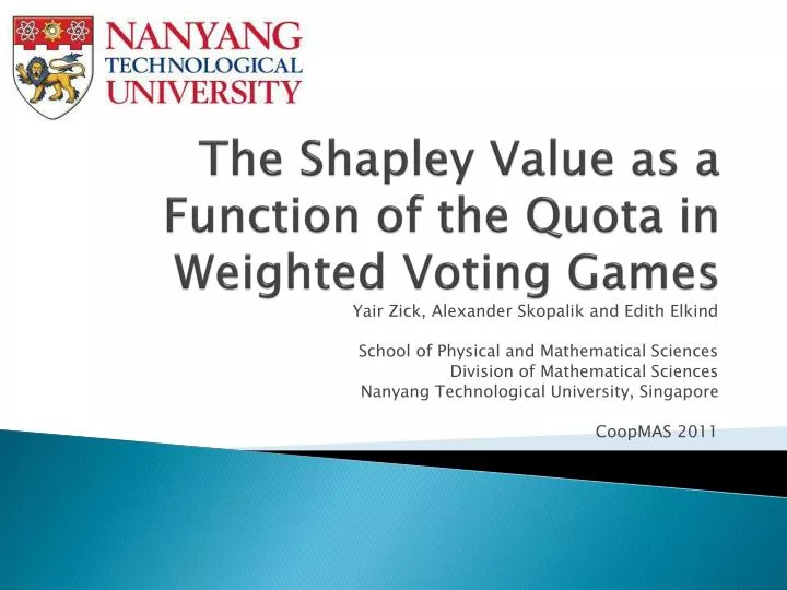 the shapley value as a function of the quota in weighted voting games