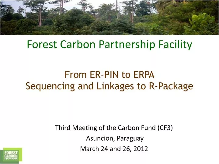 third meeting of the carbon fund cf3 asuncion paraguay march 24 and 26 2012