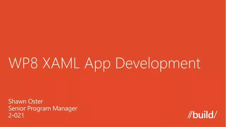 wp8 xaml app development