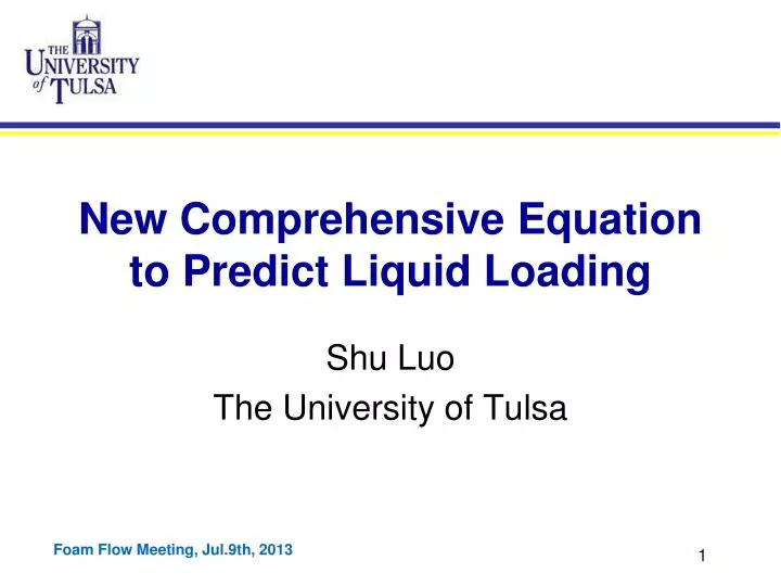 new comprehensive equation to predict liquid loading