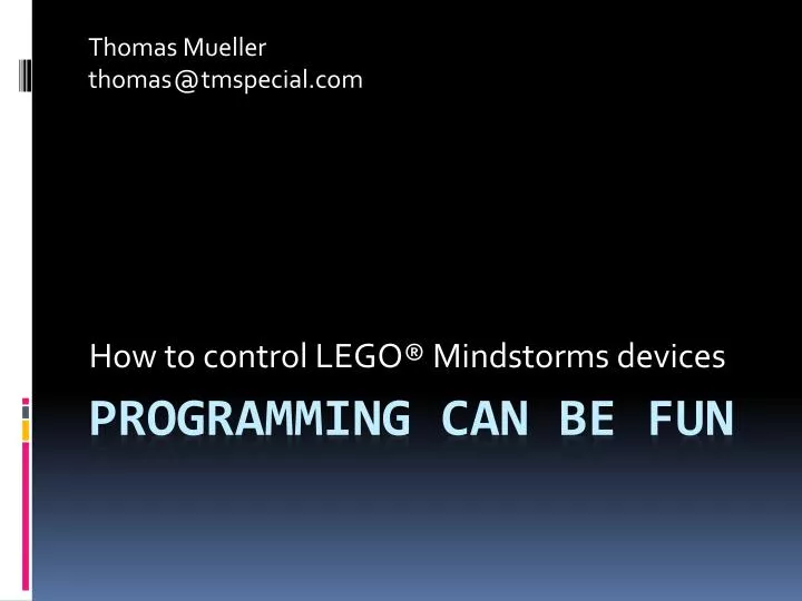 how to control lego mindstorms devices