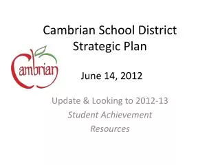 Cambrian School District Strategic Plan