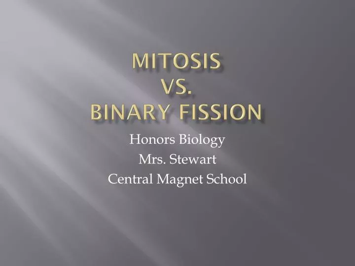 mitosis vs binary fission
