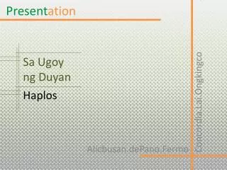 sa ugoy ng duyan