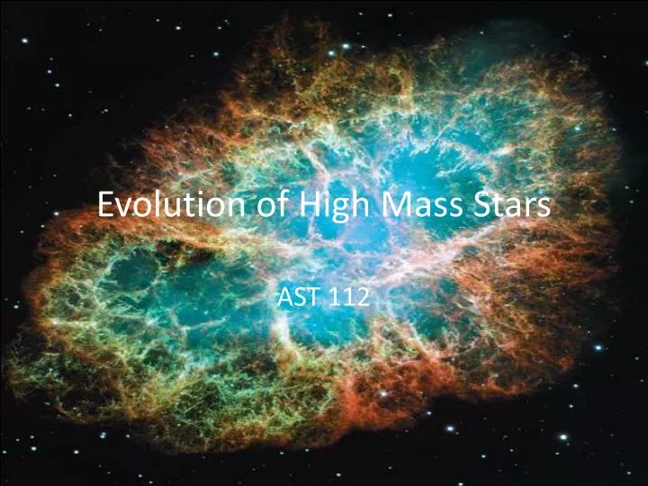 evolution of high mass stars