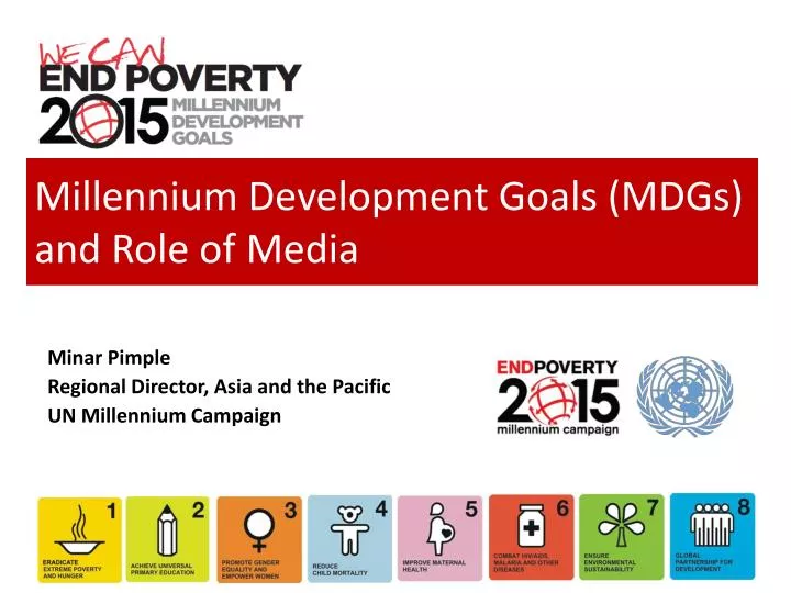 millennium development goals mdgs and role of media