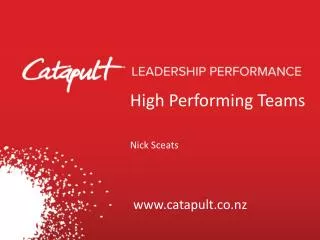 High Performing Teams Nick Sceats
