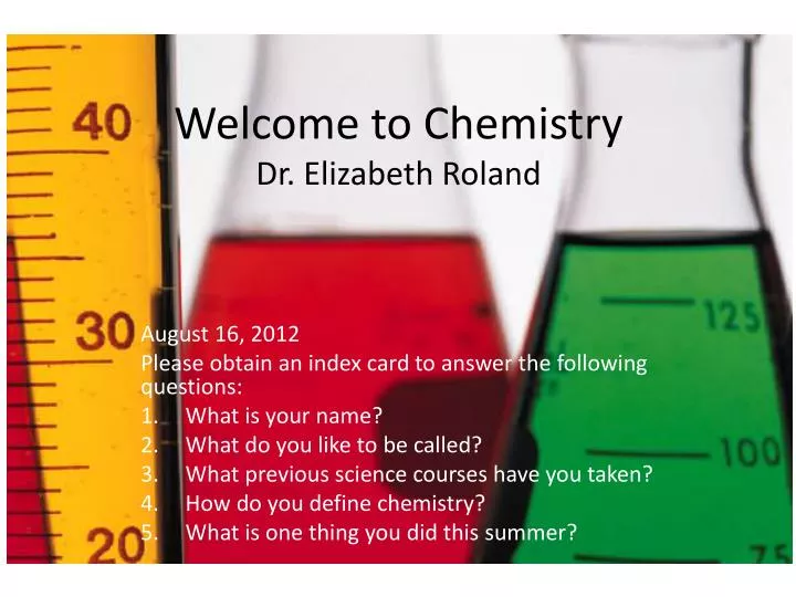 welcome to chemistry dr elizabeth roland