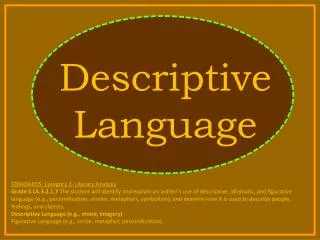 Descriptive Language