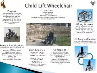 Child Lift Wheelchair