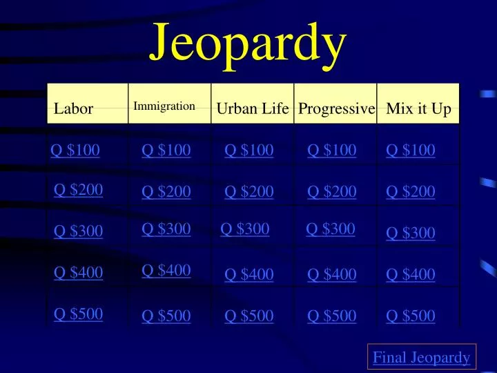 jeopardy