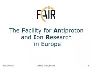 The F acility for A ntiproton and I on R esearch in Europe