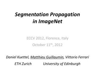 segmentation propagation in imagenet