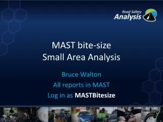 MAST bite-size Small Area Analysis