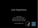 User Experience - slide 1