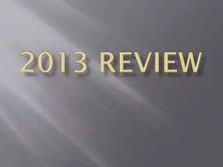 2013 REVIEW