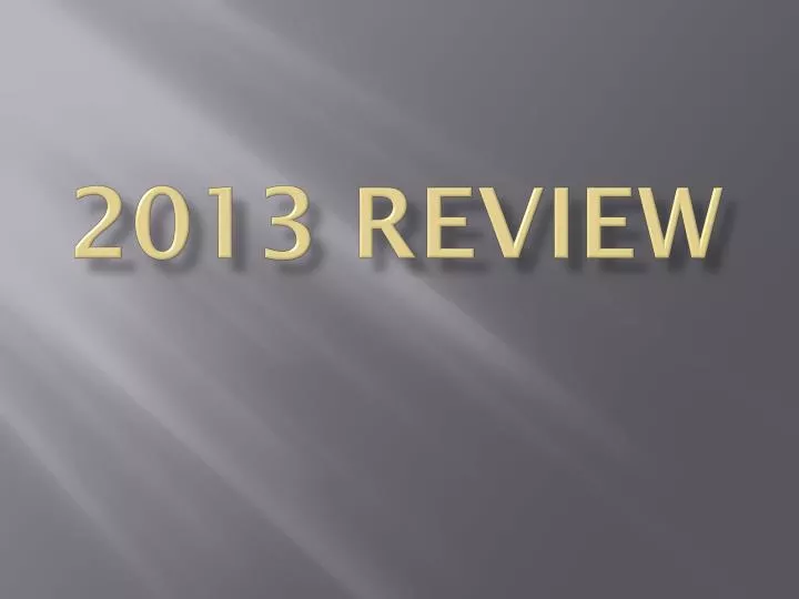 2013 review