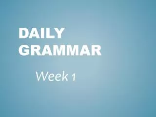 Daily Grammar