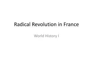 Radical Revolution in France