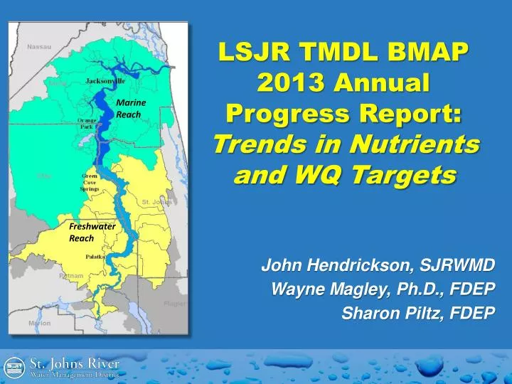 lsjr tmdl bmap 2013 annual progress report trends in nutrients and wq targets