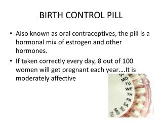 BIRTH CONTROL PILL