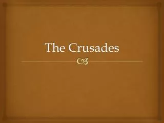 the crusades