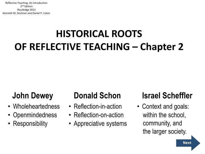 historical roots of reflective teaching chapter 2