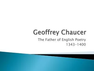 Geoffrey Chaucer