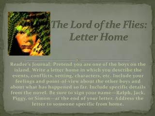 The Lord of the Flies: Letter Home