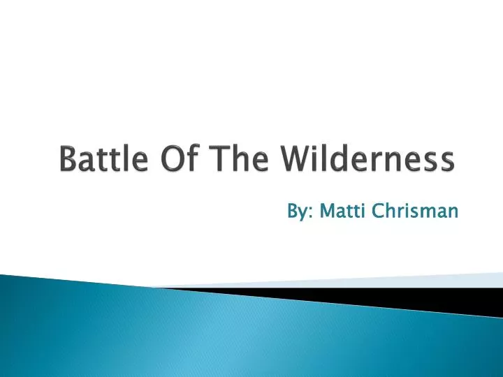 battle of the wilderness